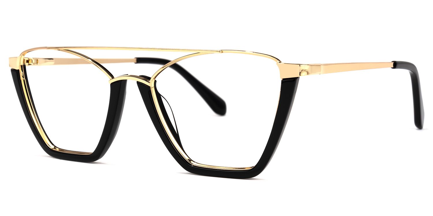 Guinto - Aviator Black Eyeglasses | Vooglam Front View