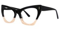 Viana - Cat Eye Black Eyeglasses | Vooglam Front View