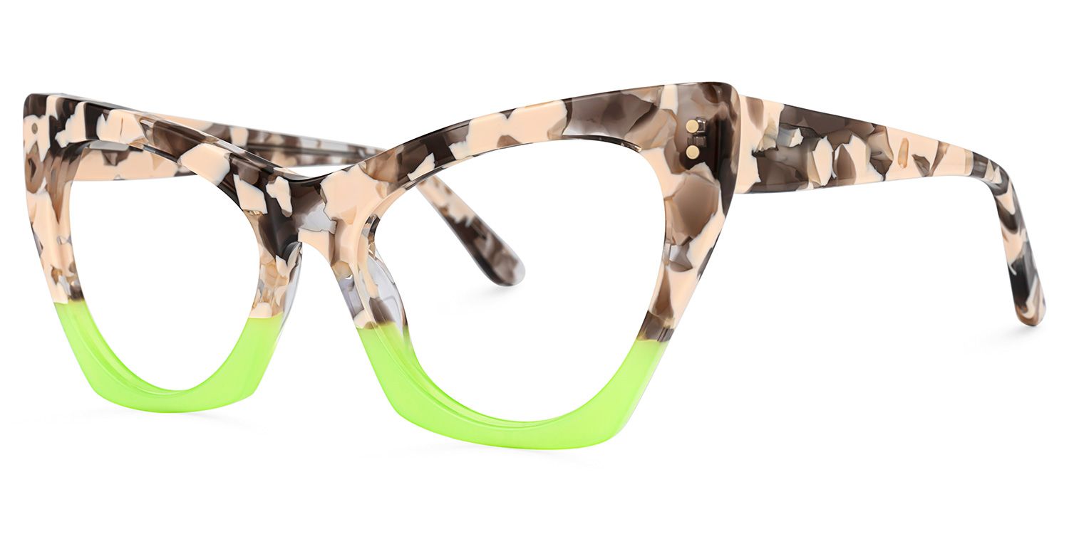 Viana - Cat Eye Tortoise Eyeglasses | Vooglam Front View