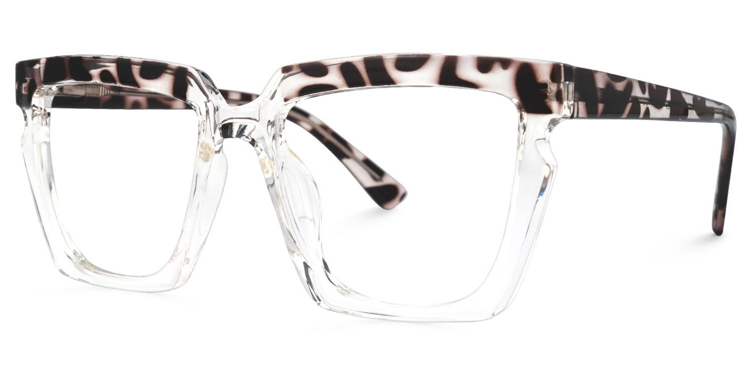 Yunes - Square Tortoise Eyeglasses by Vooglam - Front View