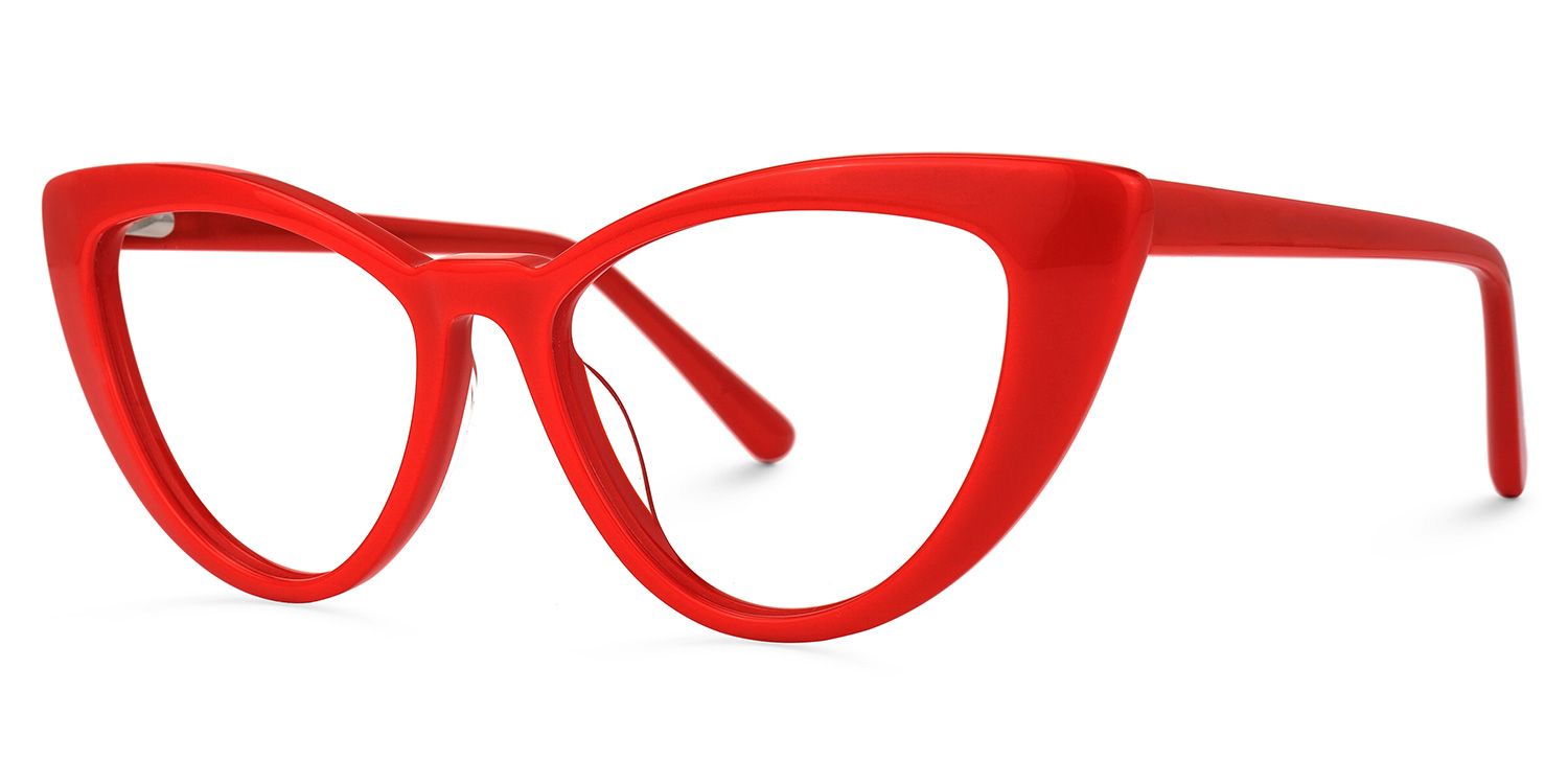 Jimenez - Cat Eye Red Eyeglasses | Vooglam Front View