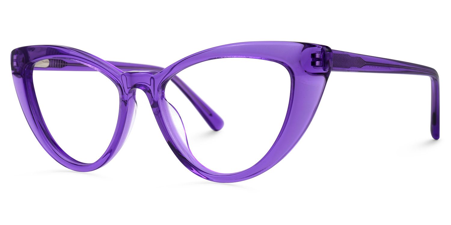 Jimenez - Cat Eye Purple Eyeglasses | Vooglam Front View