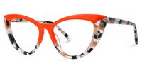 Jimenez - Cat Eye Orange Eyeglasses | Vooglam Front View