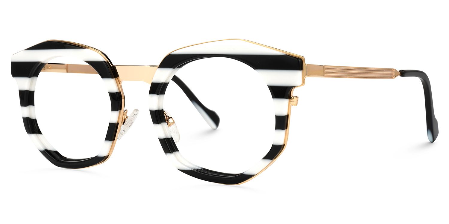 Basisky - Geometric Pattern Eyeglasses | Vooglam Front View