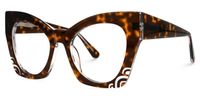 Lozano - Cat Eye Tortoise Eyeglasses | Vooglam Front View