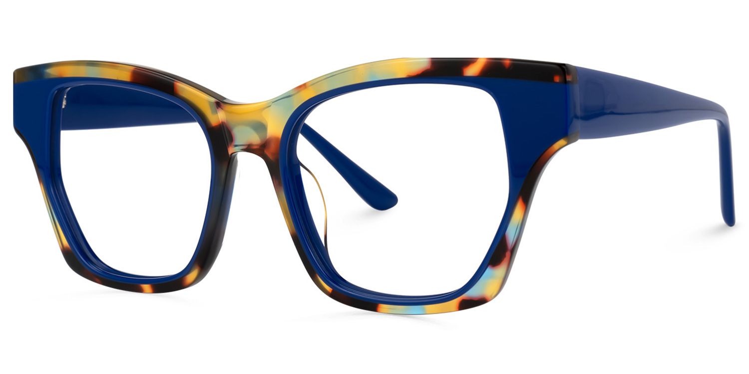Velasco - Square Blue/Tortoise Eyeglasses | Vooglam Front View
