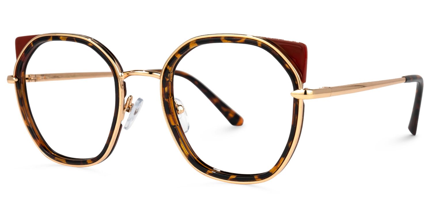 Dawkins - Cat Eye Tortoise Eyeglasses | Vooglam Front View