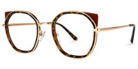 Dawkins - Cat Eye Tortoise Eyeglasses | Vooglam Front View