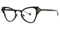Chuchin - Cat Eye Black Eyeglasses | Vooglam Front View
