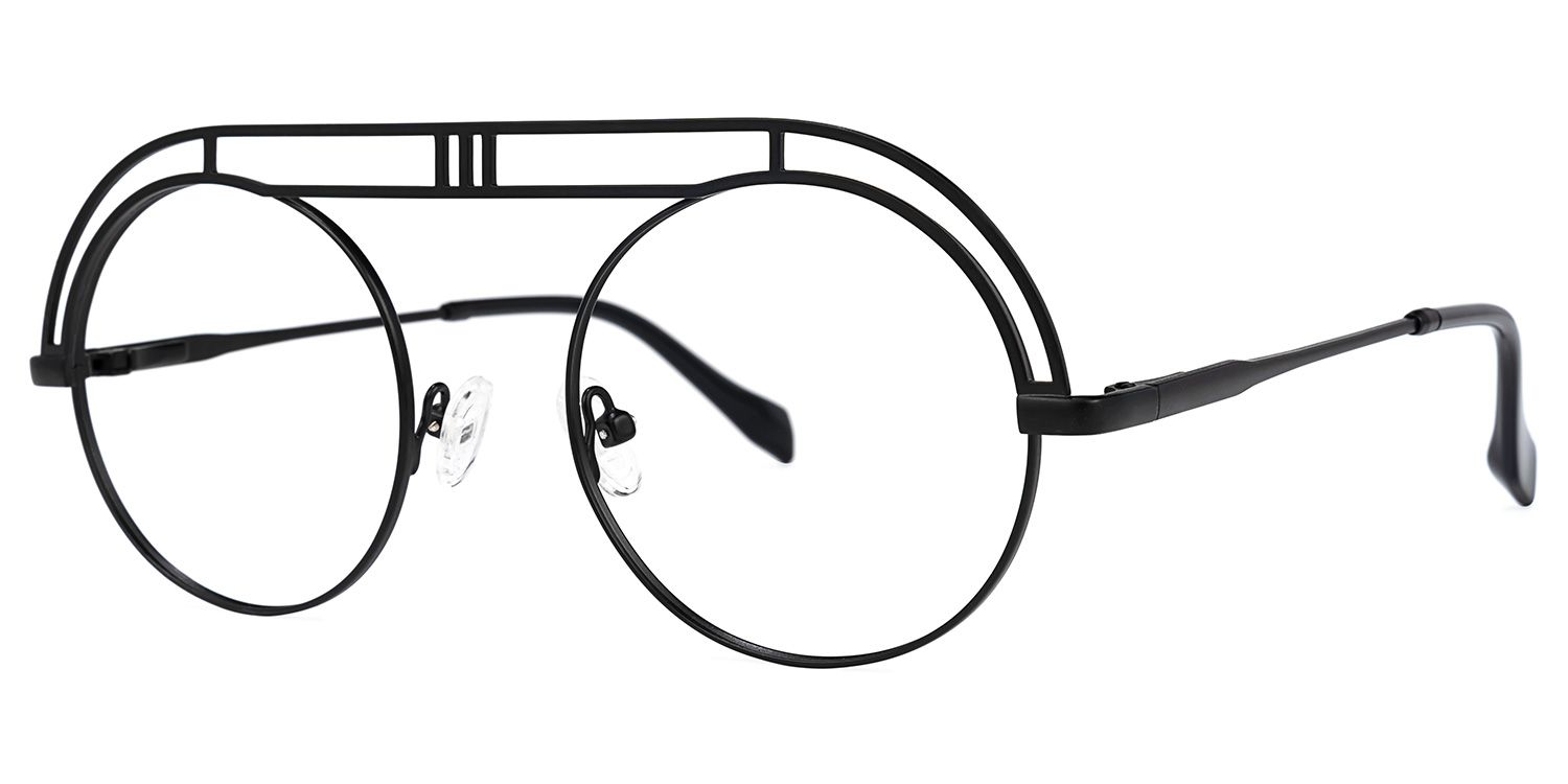Valverde - Aviator Black Eyeglasses | Vooglam Front View