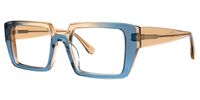 Aponte - Rectangle Blue Two-tone Eyeglasses | Vooglam Front View