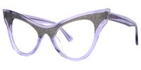 Cintron - Cat Eye Purple Eyeglasses | Vooglam Front View