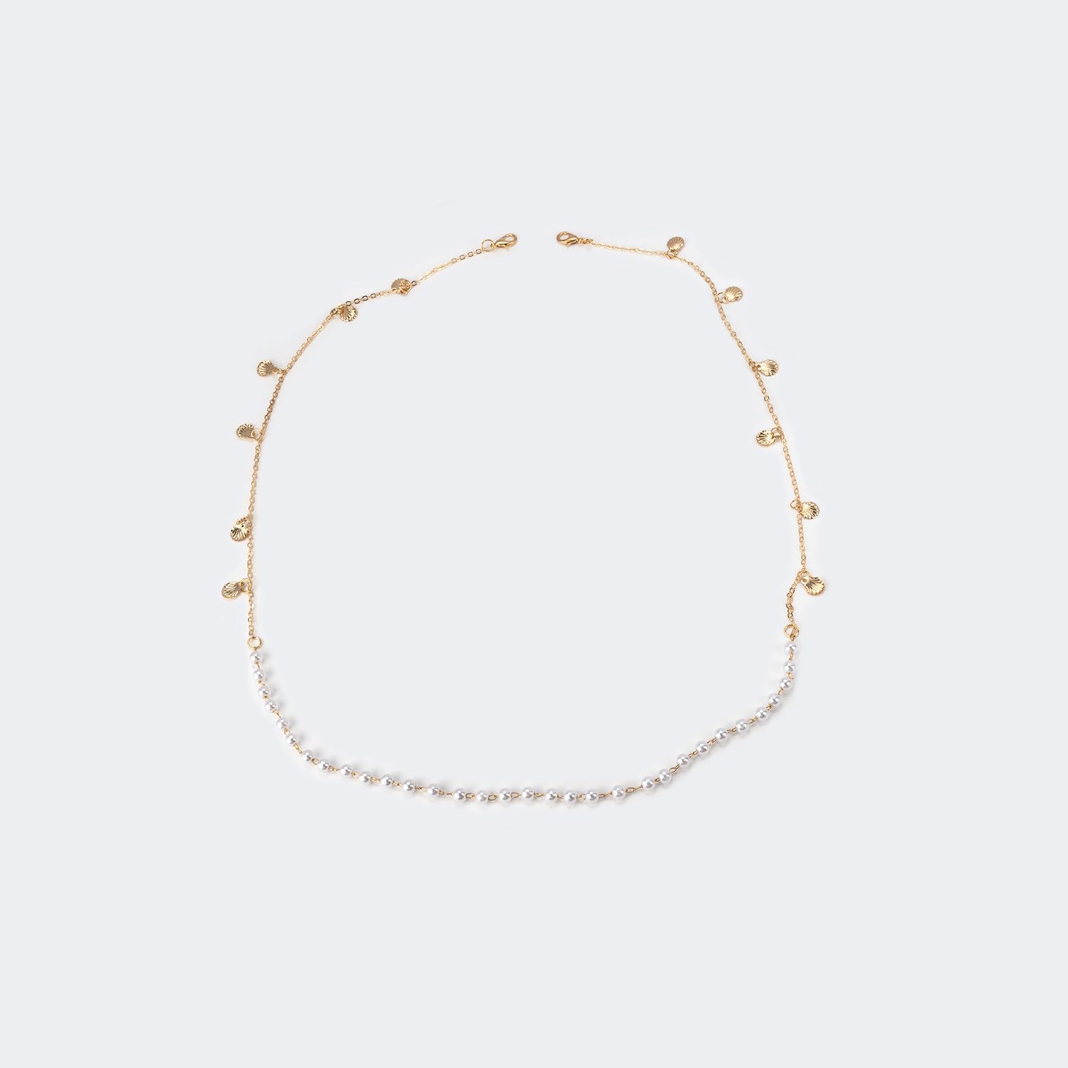 White Pearl Glasses Chains | Vooglam.com Front View