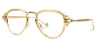 Twyman - Aviator Gold Eyeglasses | Vooglam Front View