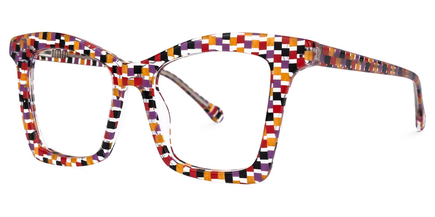 Luisa - Butterfly Multicolor Eyeglasses | Vooglam Front View