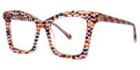 Luisa - Butterfly Multicolor Eyeglasses | Vooglam Front View