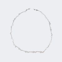 Lightweight Silver Glasses Chains | Vooglam.com Front View