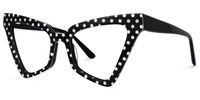 Raphael - Butterfly Black/White Pattern Eyeglasses | Vooglam Front View