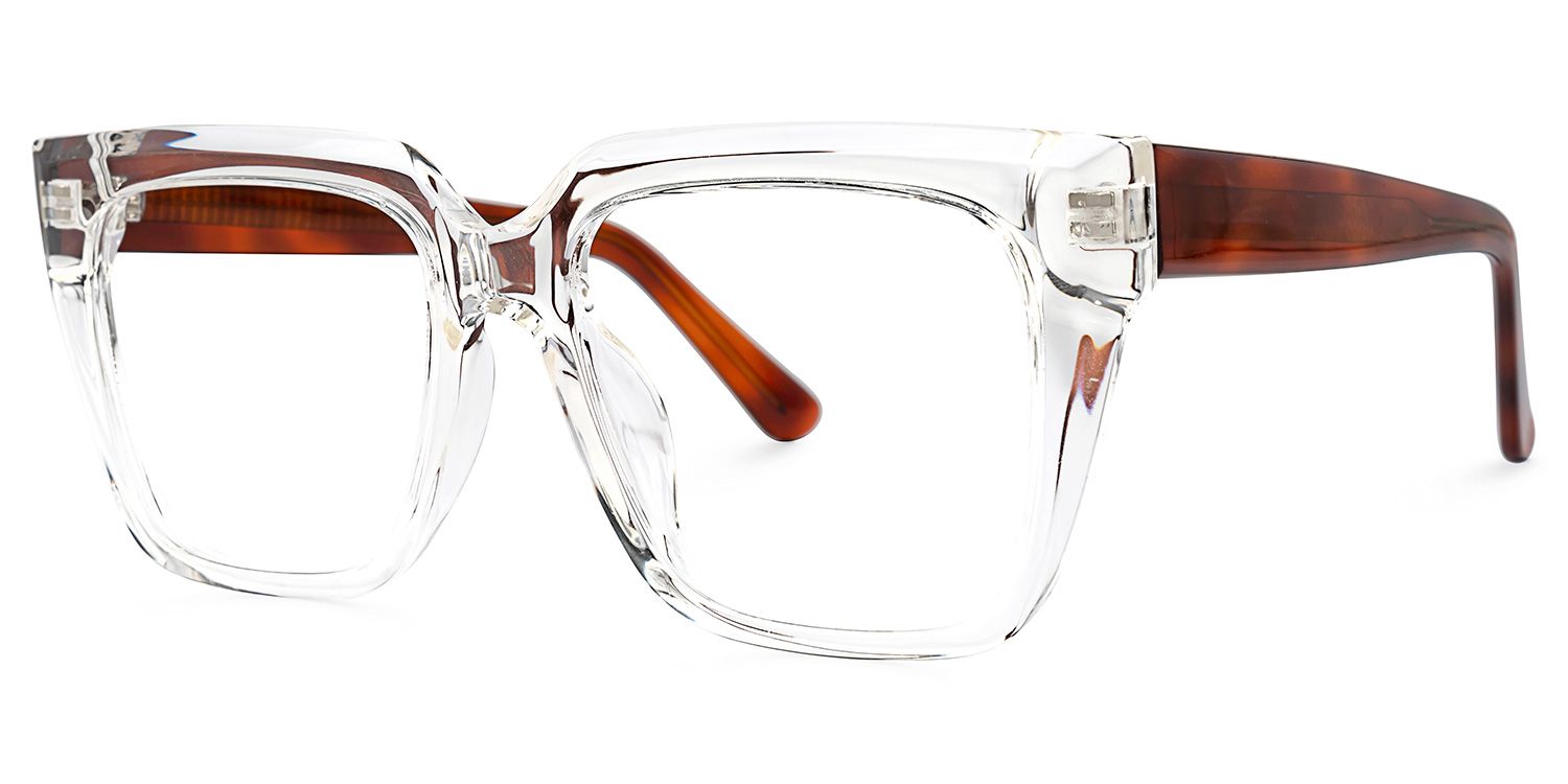 Zamora - Square Crystal Eyeglasses | Vooglam Front View