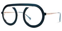 Crespo - Aviator Blue Eyeglasses | Vooglam Front View