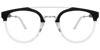 Edith Aviator Black/Crystal Eyeglasses - 1