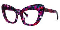Zuzanna - Floral Cat Eye Prescription Glasses | Vooglam Front View