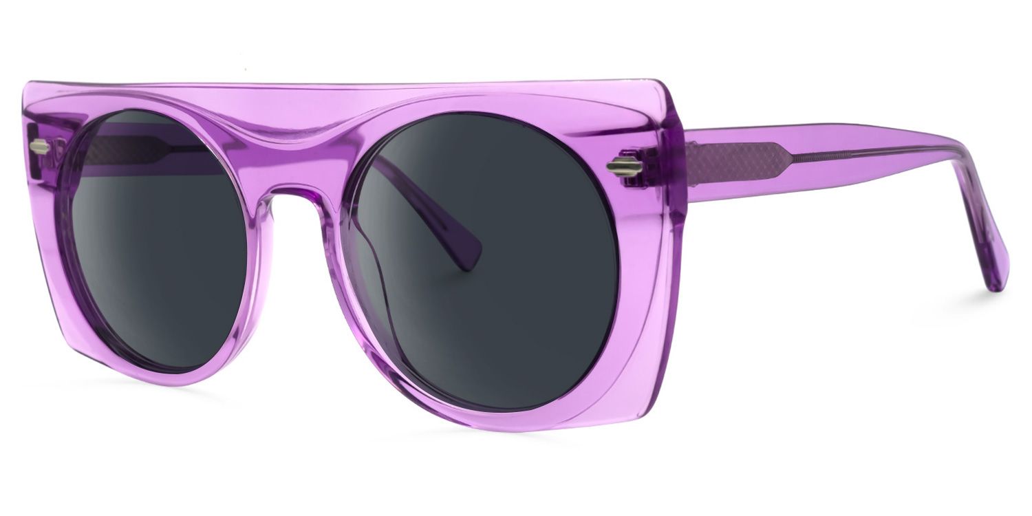 Karolina - Aviator Purple Sunglasses | Vooglam Front View
