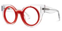 Carreras - Cat Eye Red Eyeglasses | Vooglam Front View