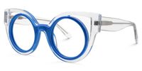 Carreras - Cat Eye Blue Eyeglasses | Vooglam Front View