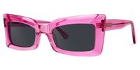 Melendez - Rectangle Pink Sunglasses | Vooglam Front View