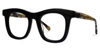 Jamaica - Square Black Eyeglasses | Vooglam Front View