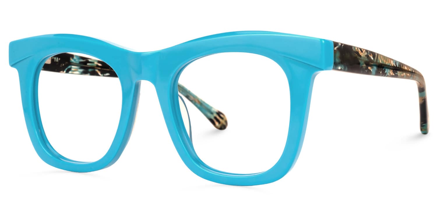 Jamaica Square Blue Eyeglasses Vooglam