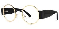 Ceballos - Round Gold Eyeglasses | Vooglam Front View