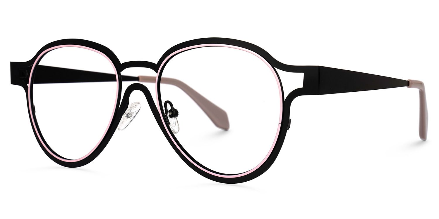 Pelham - Aviator Black Eyeglasses | Vooglam Front View