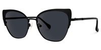 Mayberry - Cat Eye Black Sunglasses | Vooglam Front View