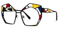 Crumbley - Geometric Black Eyeglasses | Vooglam Front View