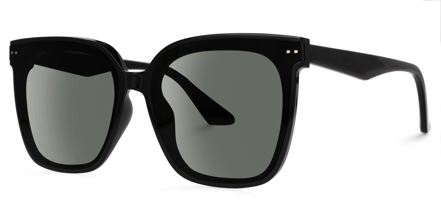 Maryjean - Square Black Sunglasses | Vooglam Front View