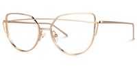 Selina - Aviator Gold Eyeglasses | Vooglam Front View