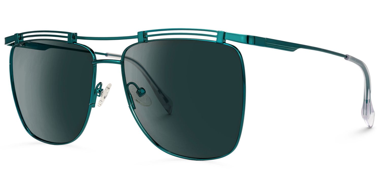 Aafje - Aviator Blue Sunglasses | Vooglam Front View