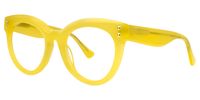 Abdiel - Round Yellow Eyeglasses | Vooglam Front View