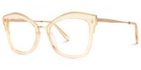 Abbey - Butterfly Champagne Eyeglasses | Vooglam Front View