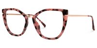 Abena - Cat Eye Pink/Floral Eyeglasses | Vooglam Front View