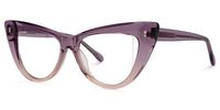Abelina - Cat Eye Purple Eyeglasses | Vooglam Front View