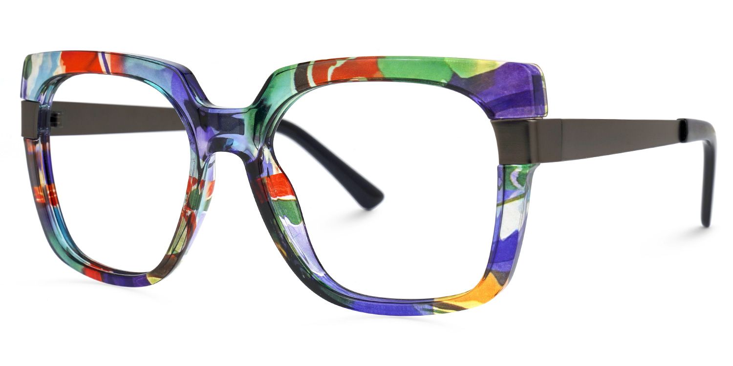 Abeni - Square Colorful Eyeglasses | Vooglam Front View