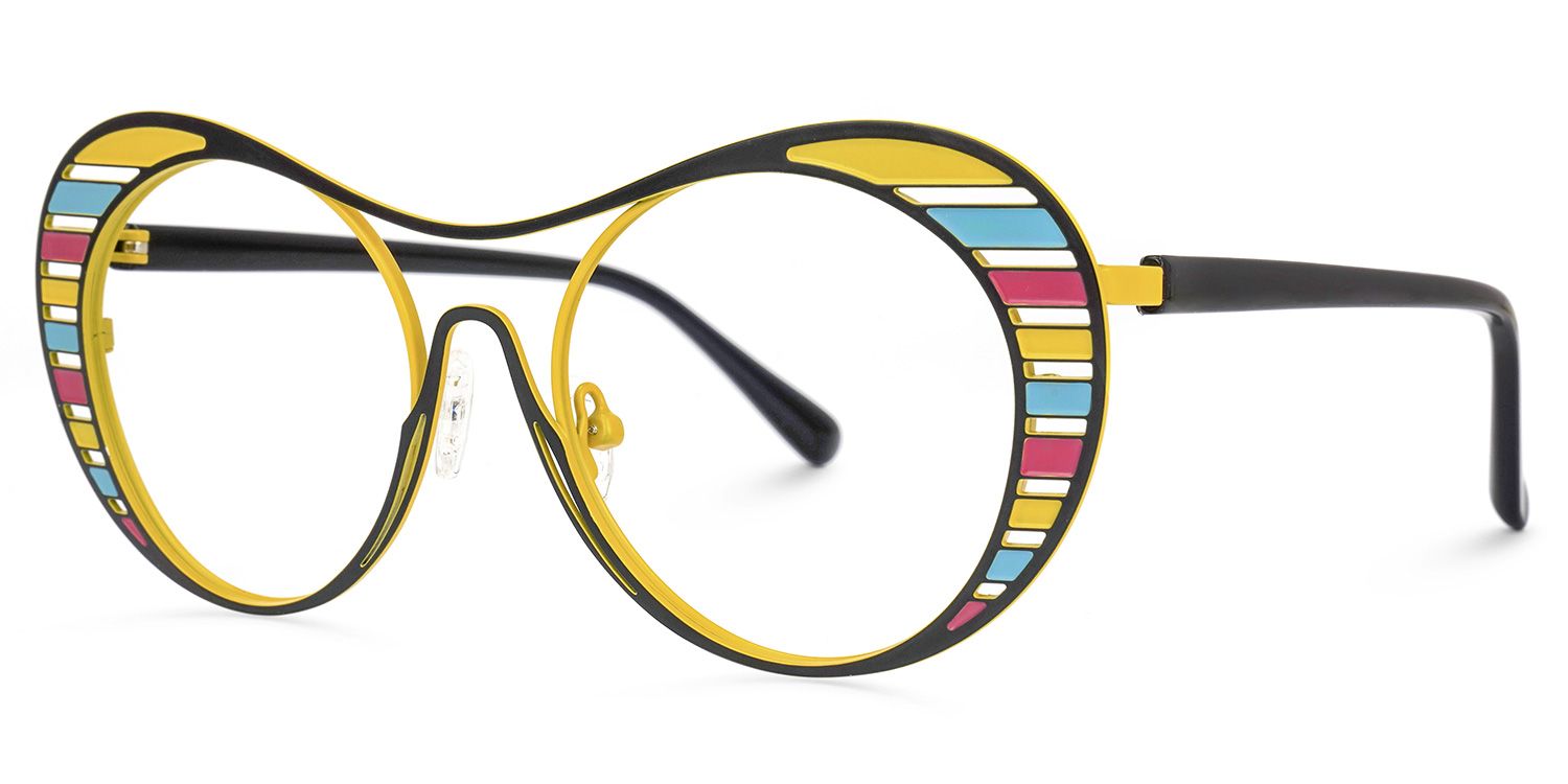 Abital - Aviator Black Eyeglasses | Vooglam Front View