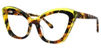 Gonzales - Cat Eye Yellow/Tortoise Eyeglasses | Vooglam Front View