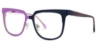 Abrina - Square Purple Two-tone Eyeglasses | Vooglam Front View