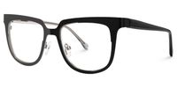 Abrina - Square Black Two-tone Eyeglasses | Vooglam Front View