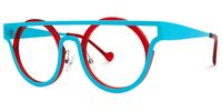 Acantha - Aviator Blue/Red Eyeglasses | Vooglam Front View