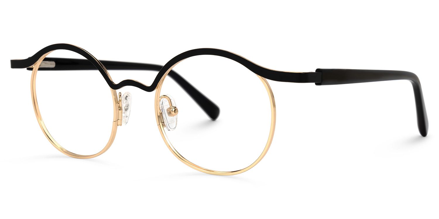 Aceline - Browline Black Eyeglasses | Vooglam Front View